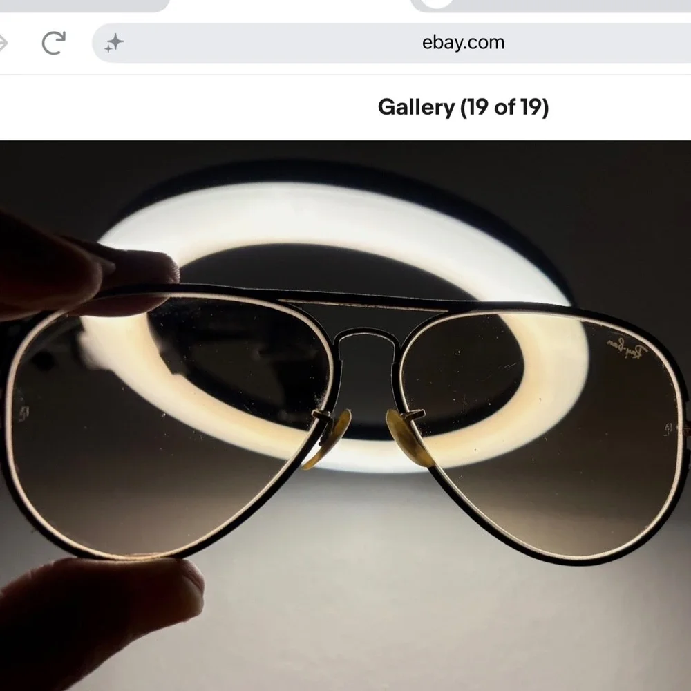 Ray Ban B&L  Aviator Sunglasses 62[]14mm Brown Leathers Trim/Gold UV